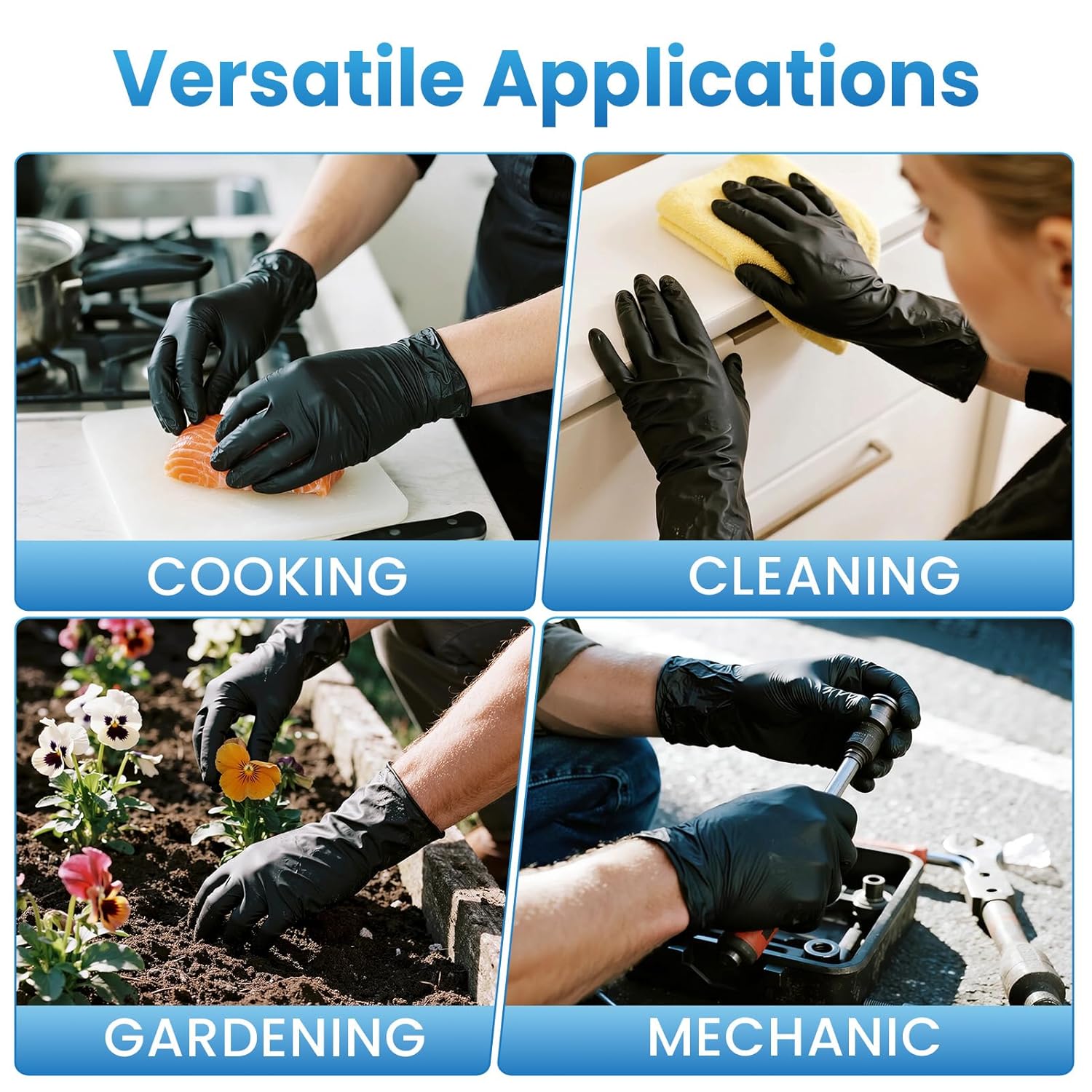 Thumbnail 3 de Borje Nitrile Gloves 100 Count Disposable 🧤