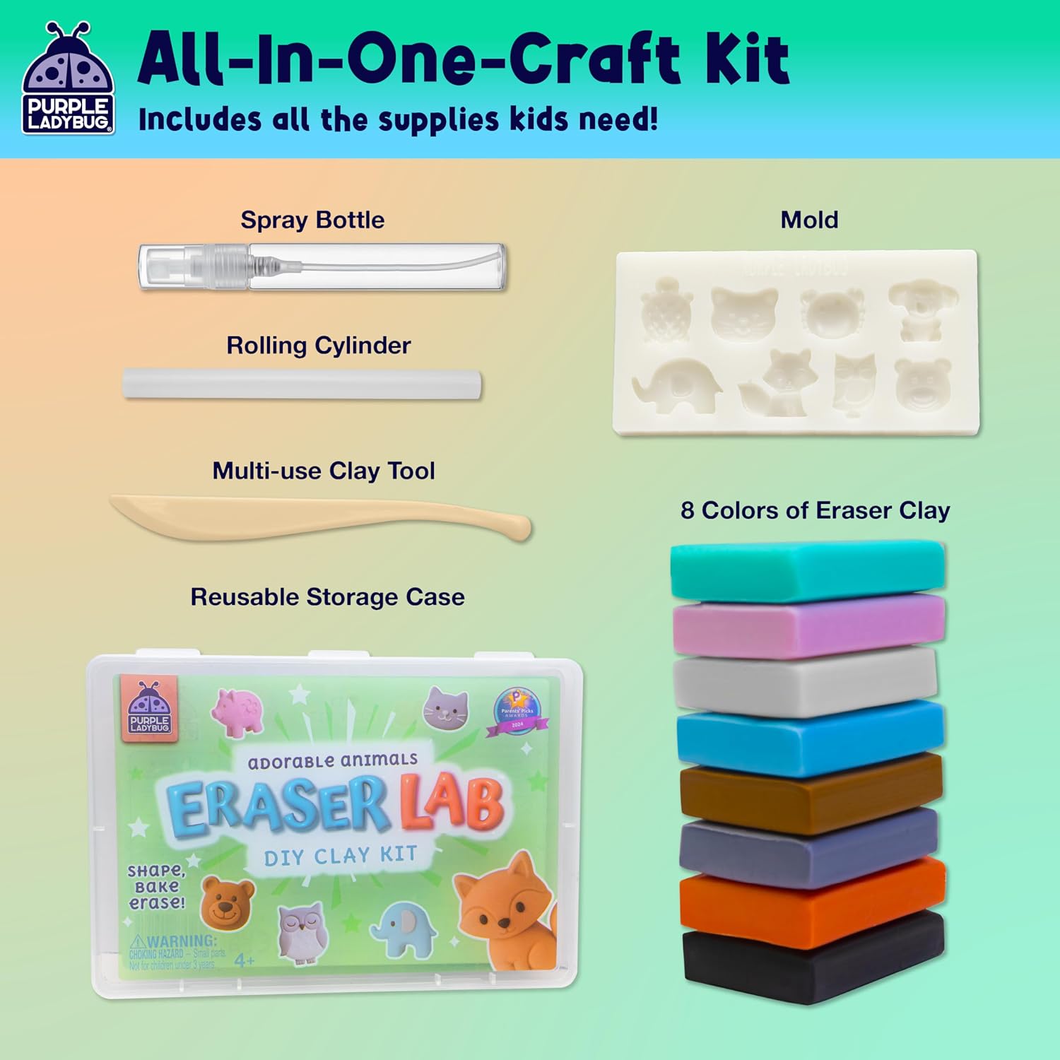 Detalle 2 de Novelty Animal Eraser DIY kit for kids