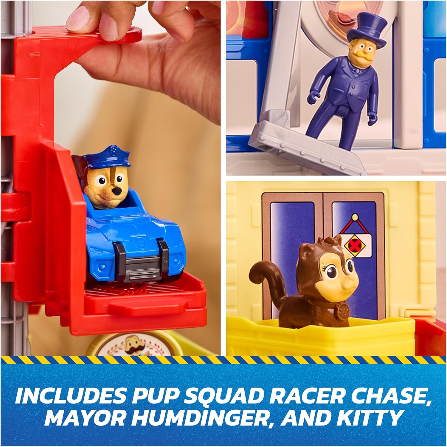 Thumbnail 2 de Paw Patrol Pup Squad Search & Rescue HQ Playset – 12-Inch HQ with Chase Racer, Humdinger & Kitty Figures