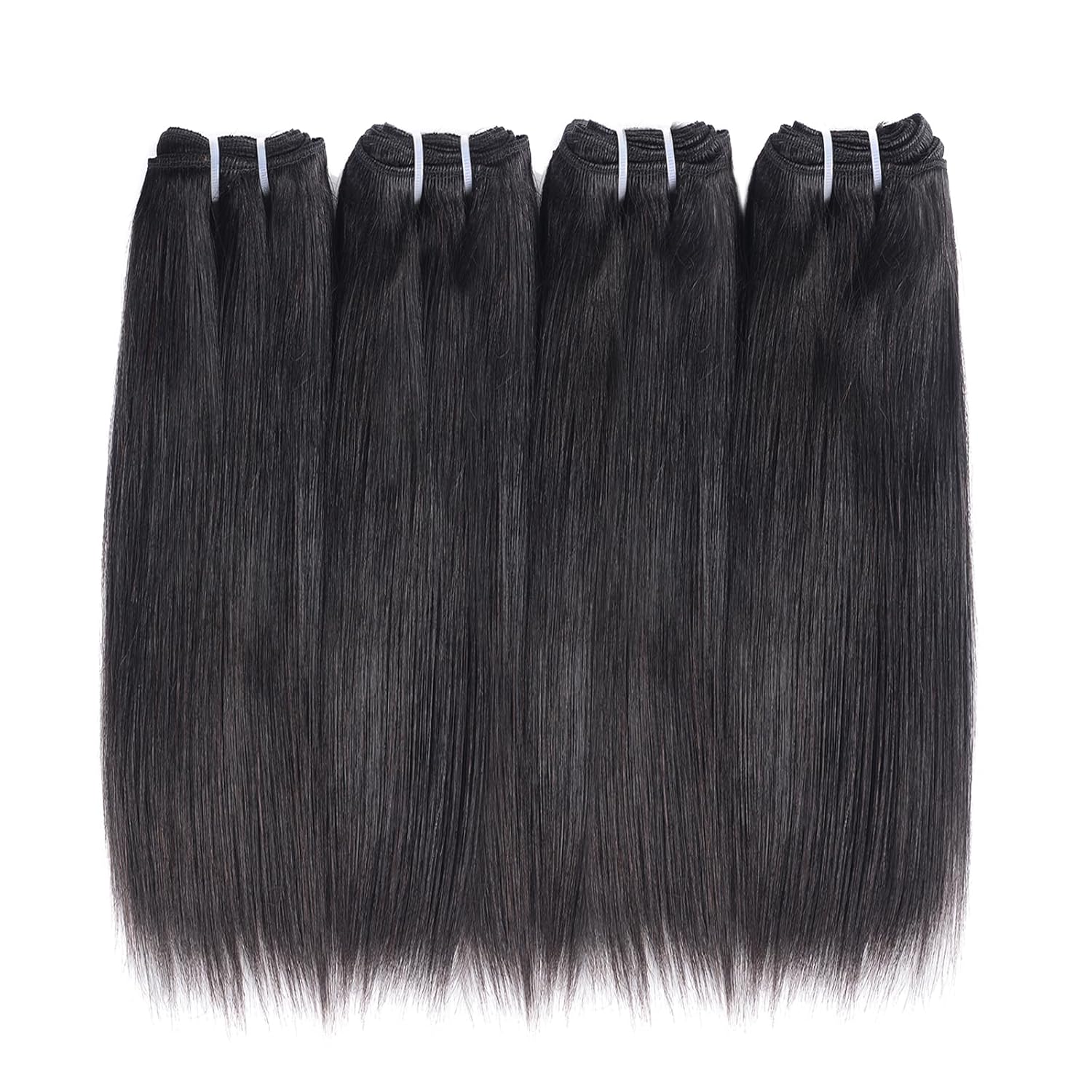Detalle 2 de Liang Dian 12 Inch Brazilian Virgin Hair Bundles — 4-Pack 12A Straight, 100% Unprocessed Human Hair