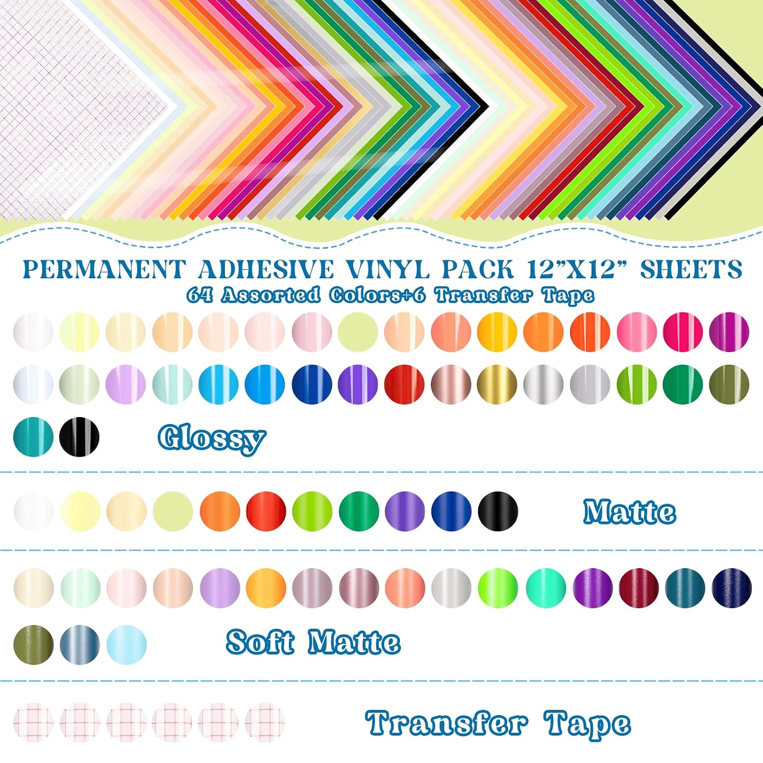 Thumbnail 1 de VINYL FROG 70 Pack Permanent Adhesive Vinyl Bundle (12'' x 12'')