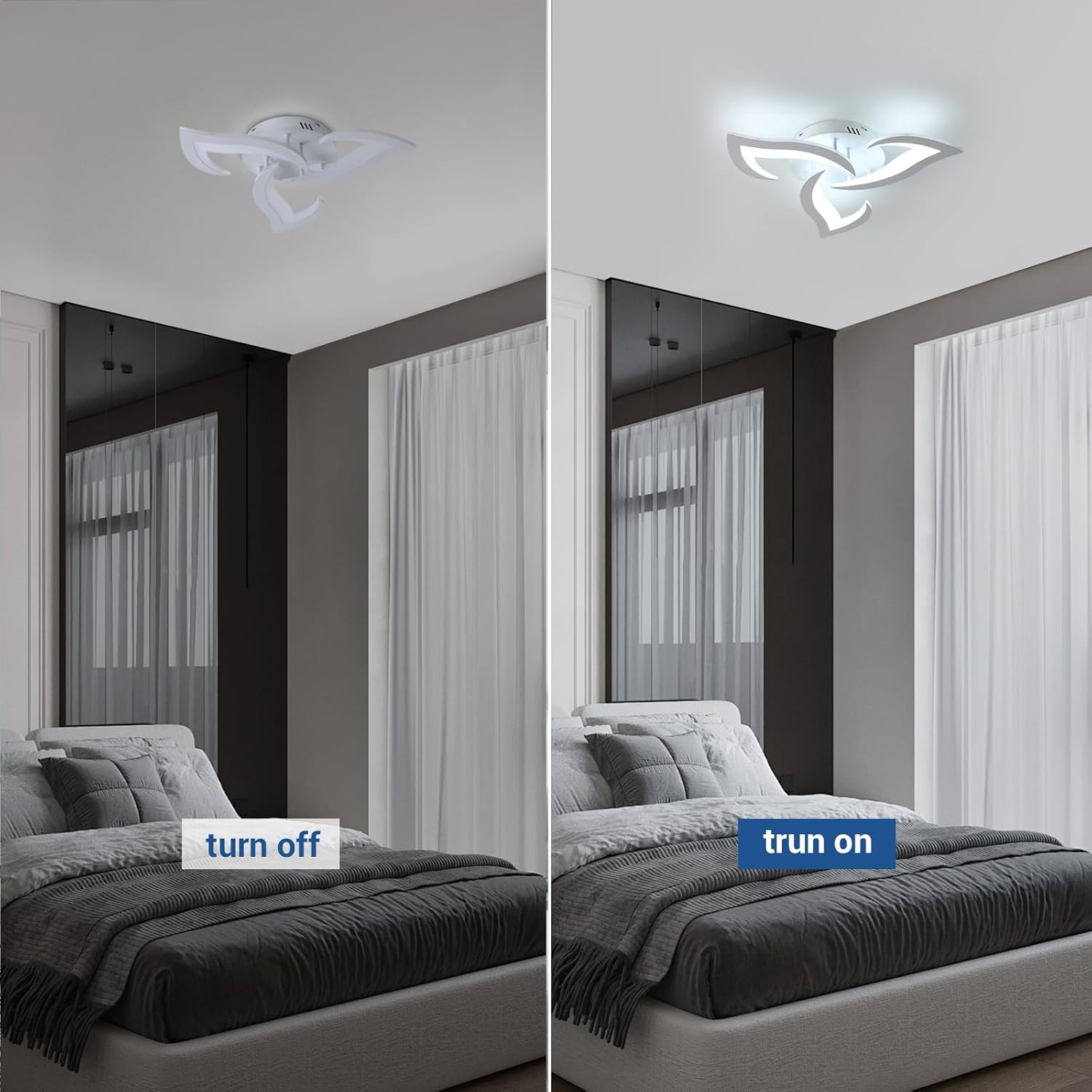 Thumbnail 6 de Comely Lampara de Techo LED Flor 58cm, Luz Fría 6500K