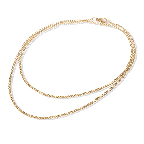 Detalle de Made by Nami Collier pour Homme en Acier Inoxydable – Chaîne à Maillons de 60 cm