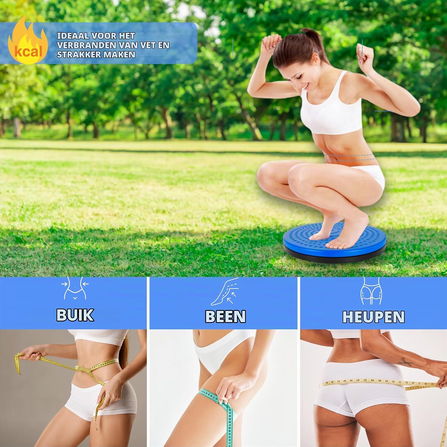 Detalle de MAGIC SELECT A6326 twistboard voor fitness met antislip en 360° rotatie