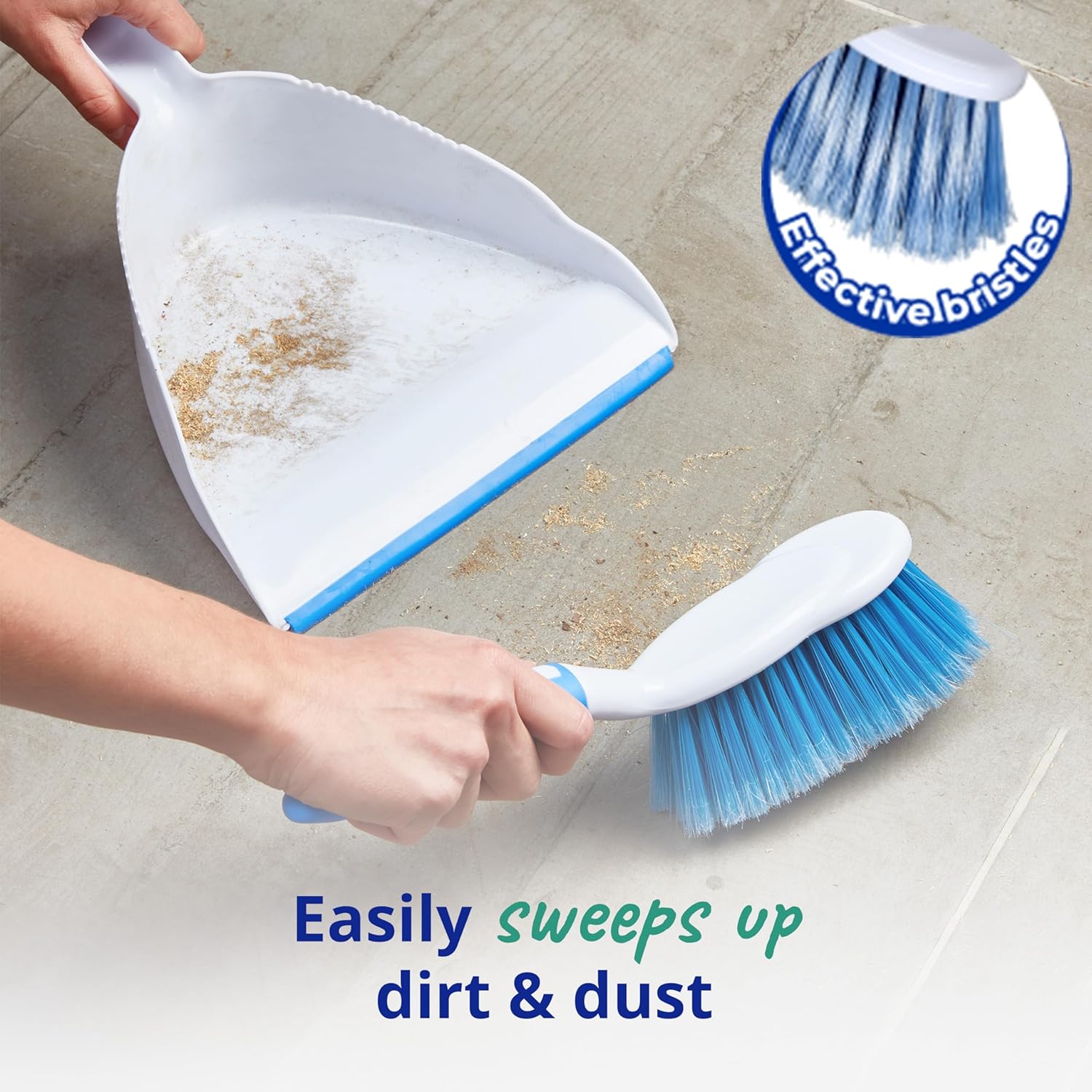 Detalle 2 de Spontex Dustpan & Brush Set Large Capacity