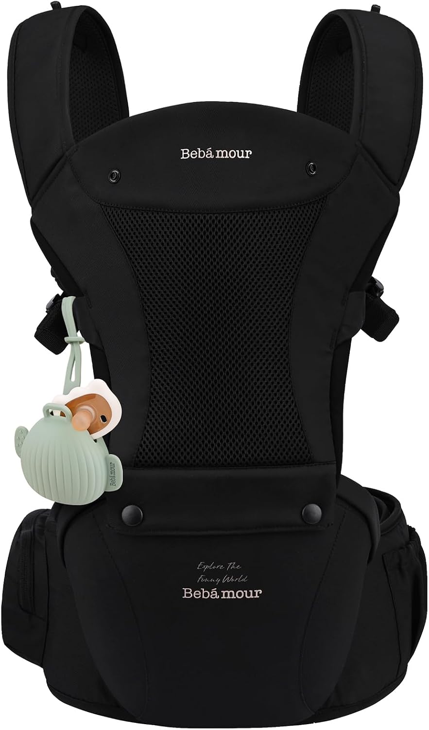 Detalle de Bebamour Baby Carrier Newborn to Toddler: Ergonomic Hip Seat Carrier for 0–36 Months