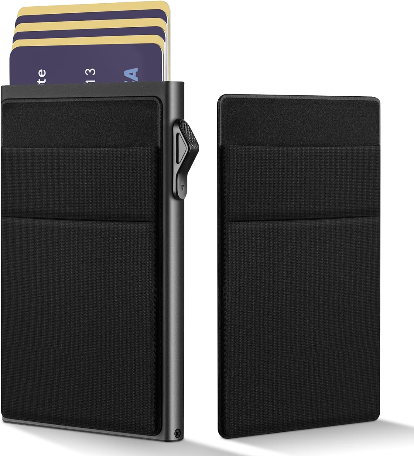 Detalle de YESIIW Kartenetui Slim Wallet mit Münzfach und RFID/NFC-Schutz – kompakt, sicher, praktisch