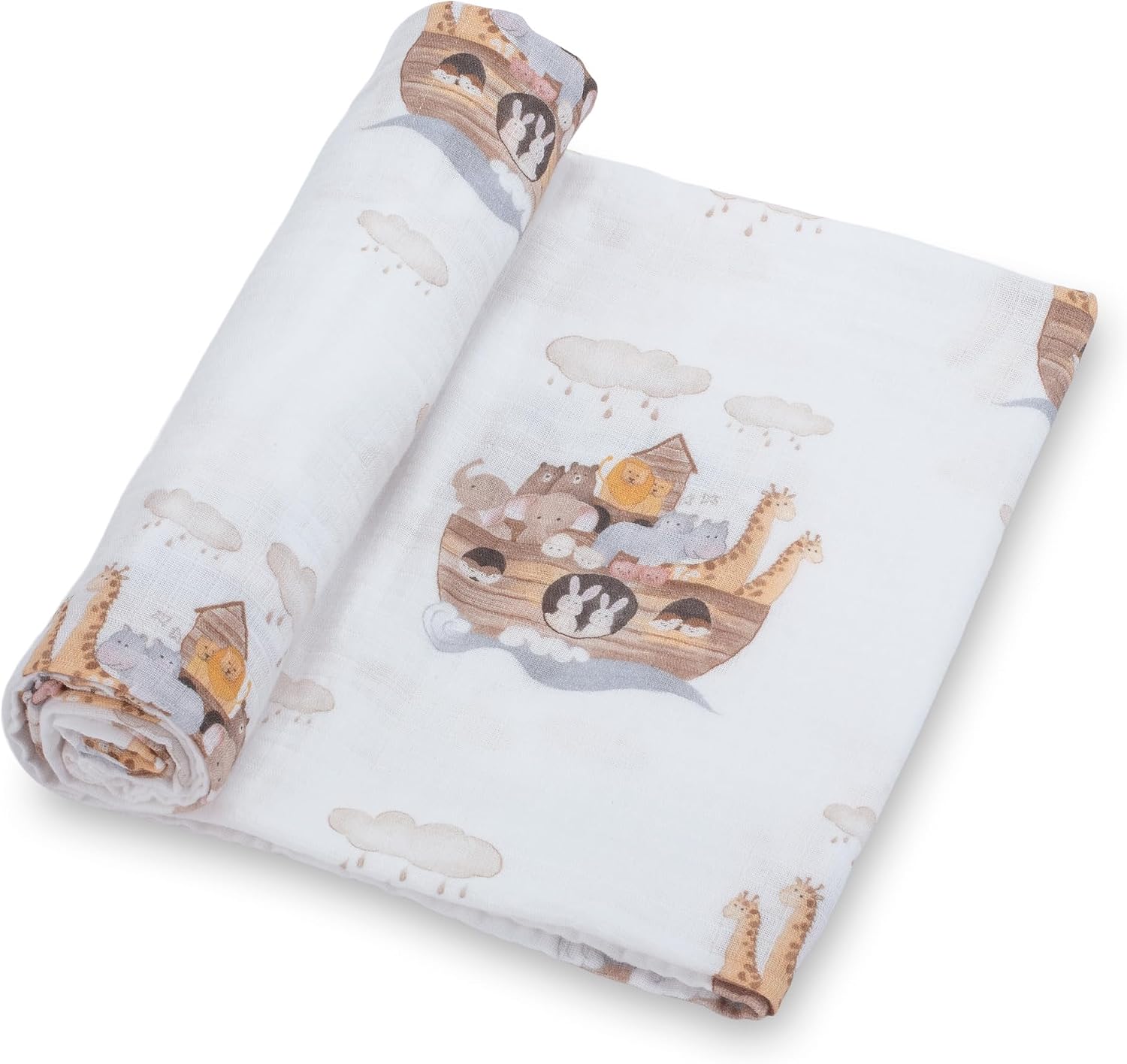 Detalle de LollyBanks Muslin Swaddle Blanket, 47 x 47 in