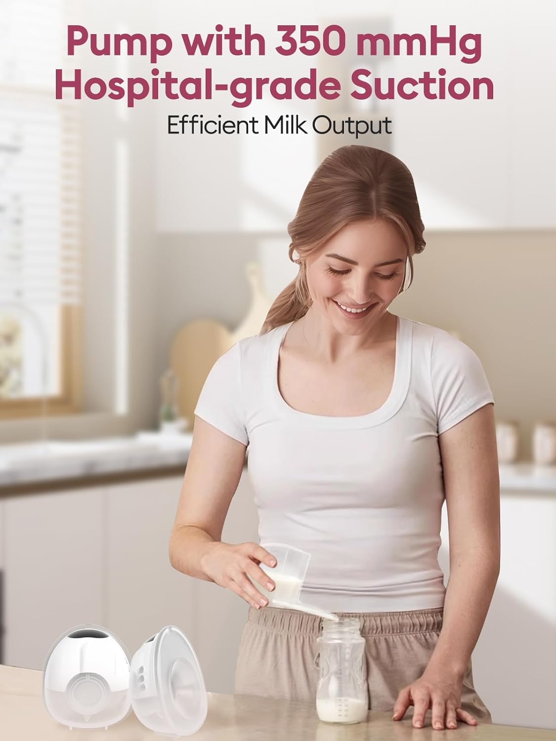 Thumbnail 6 de Lulia Wearable Hands Free Breast Pump with 4 Modes, 9 Levels & 6oz Large Capacity (17/19/21/24mm flanges included)