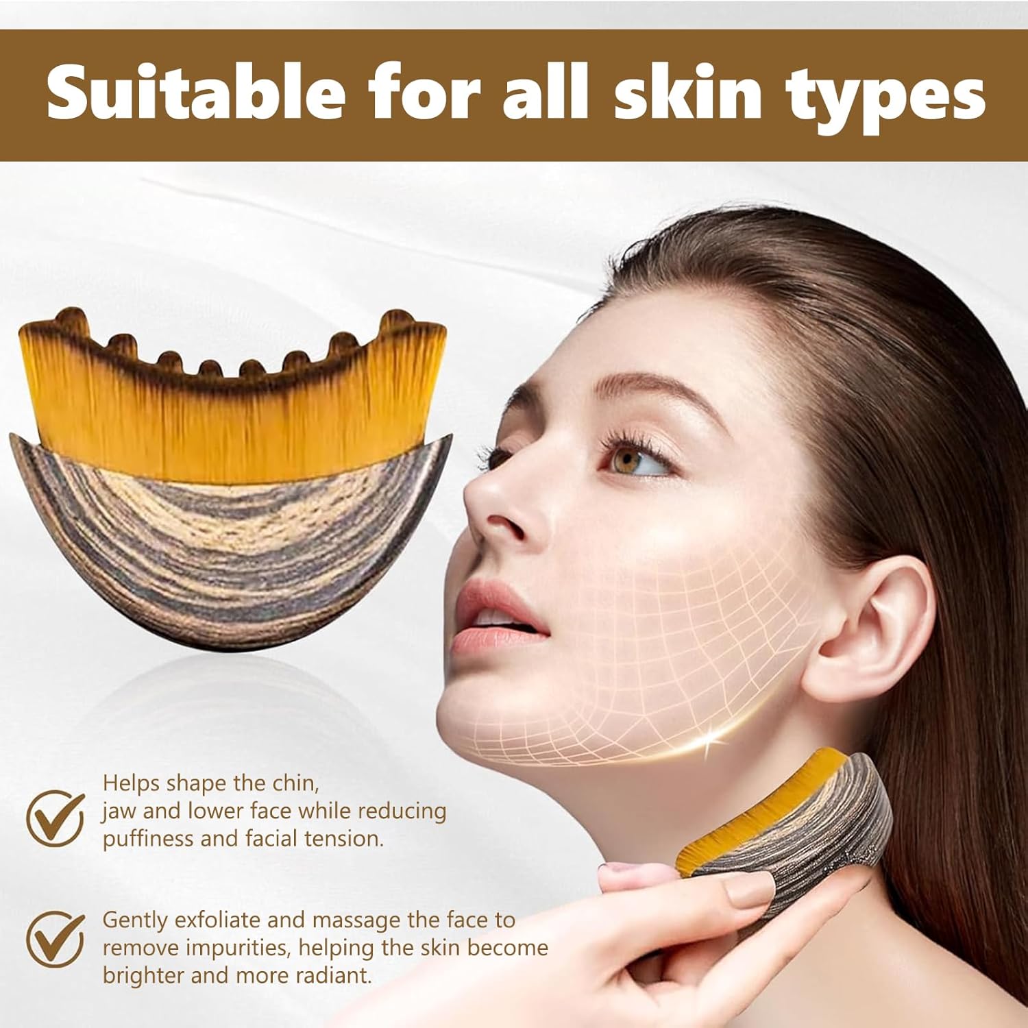 Thumbnail 4 de 2 PCS Lymphatic Drainage Face Brush
