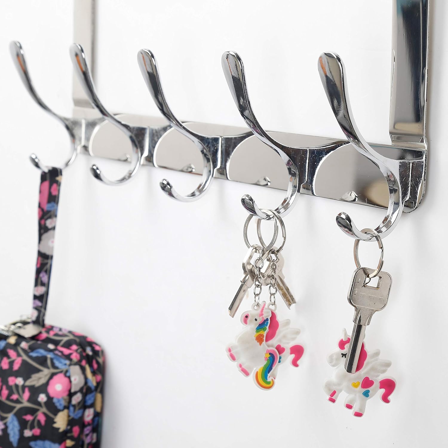 Detalle de SKOLOO Over-the-door hook rack, silver