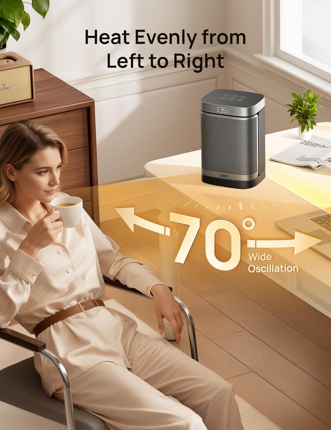 Thumbnail 6 de Dreo Electric Space Heater 1500W oscillating heater