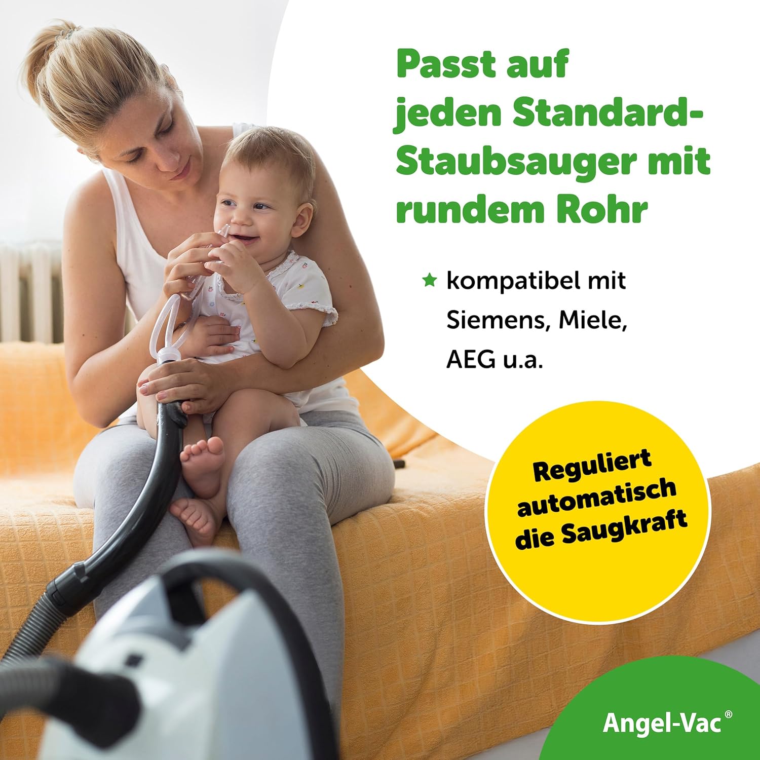 Thumbnail 3 de Angel-Vac® Nasensauger Baby für Standard-Staubsauger – sanfter Baby-Nasenreiniger ab 0 Jahren