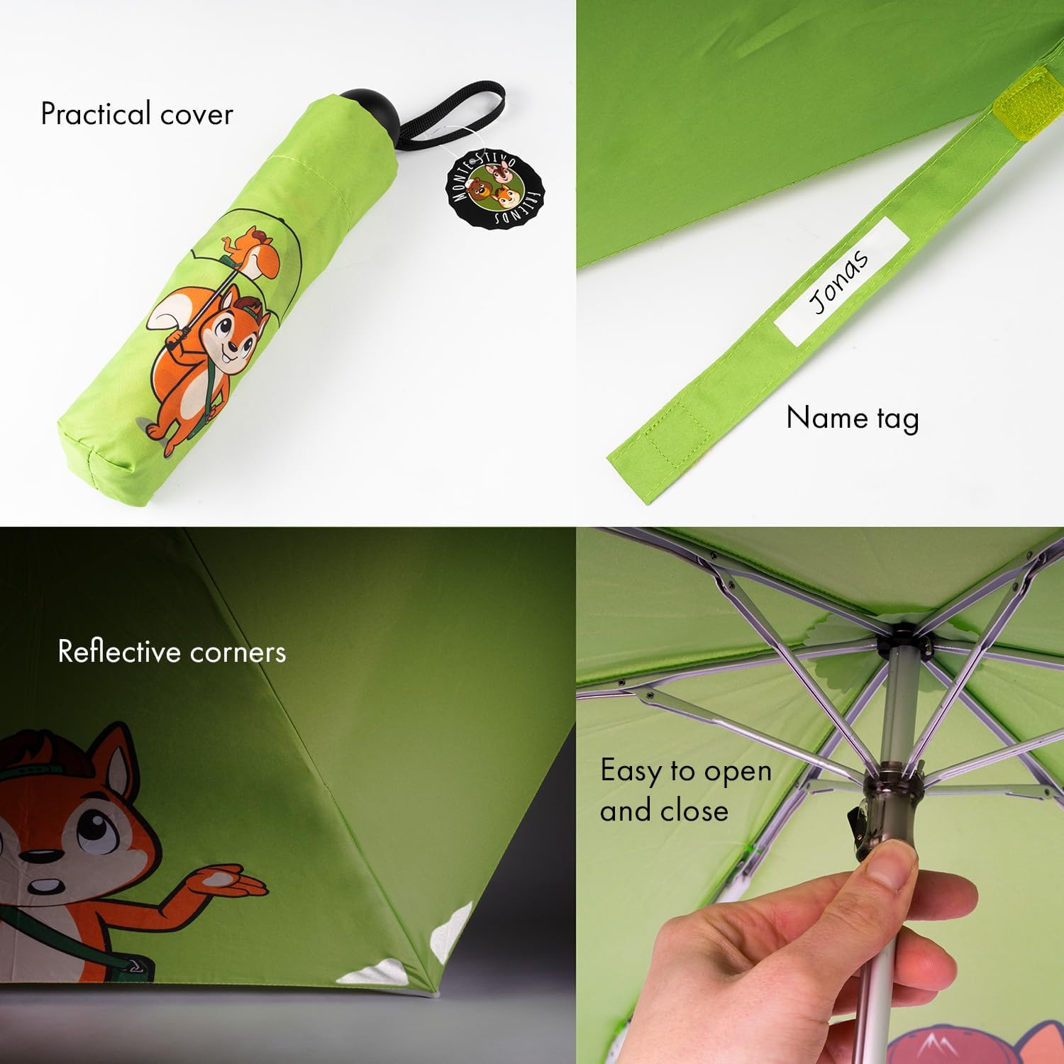 Thumbnail 2 de Monte Stivo® parapluie enfant – léger, sûr et pratique pour l’école et le jardin d’enfants