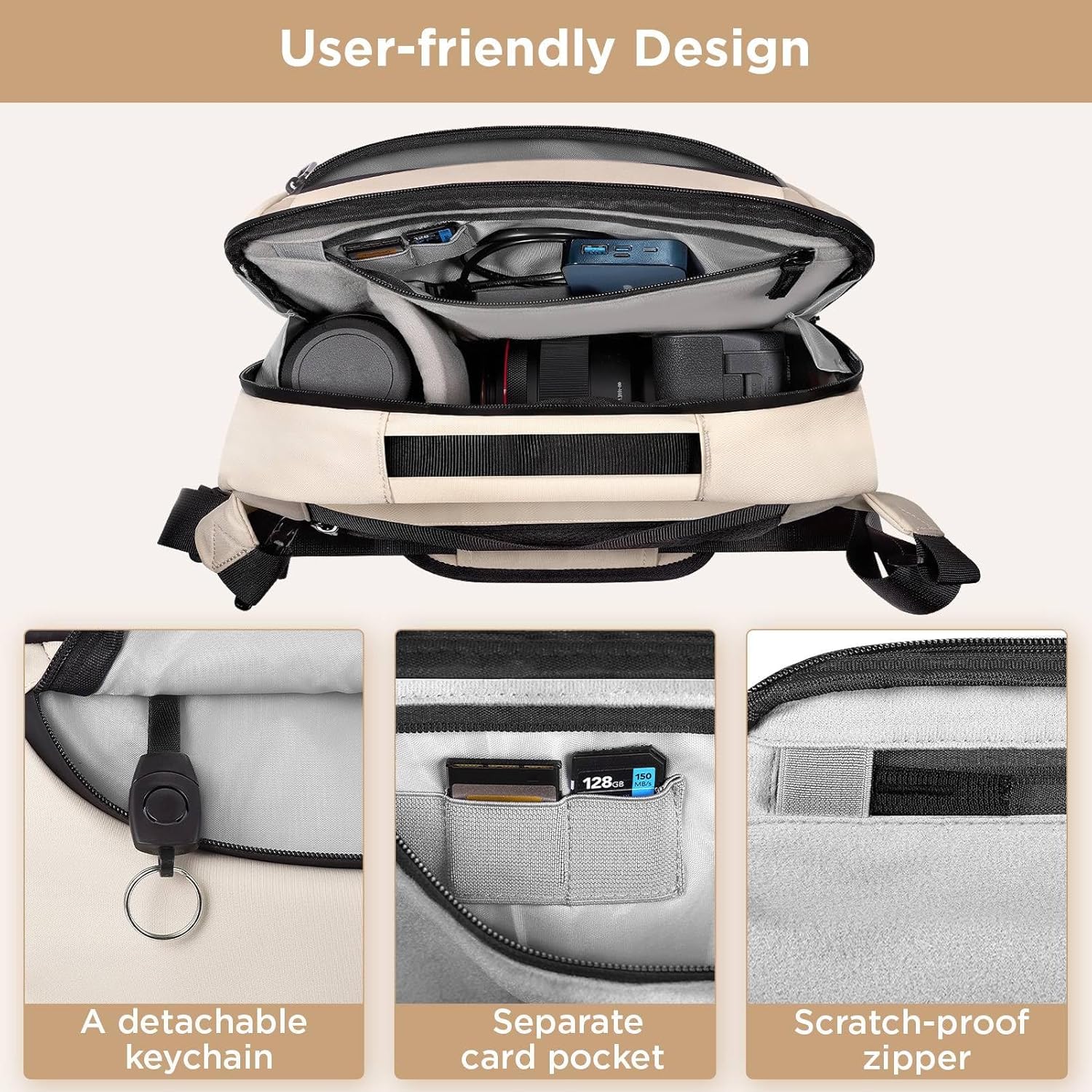 Thumbnail 4 de TAAOKA Camera Sling Bag: Waterproof DSLR/SLR/Mirrorless Case with Tripod Holder