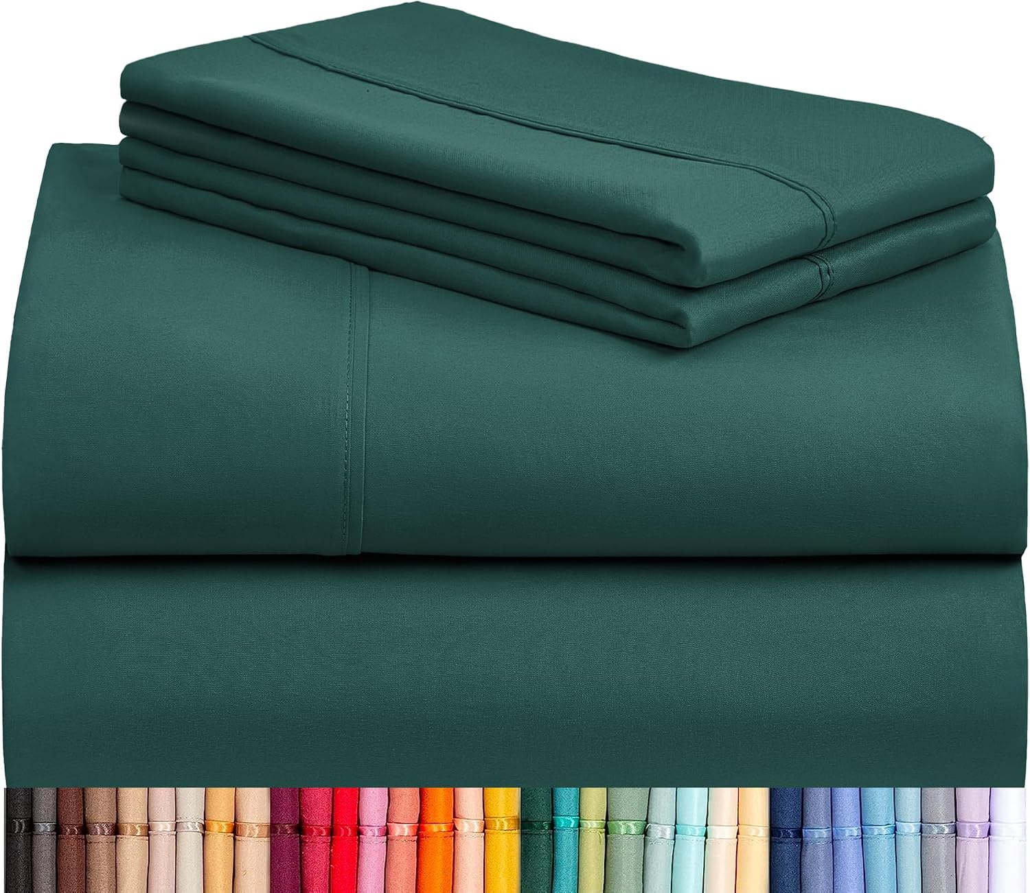 Detalle de LuxClub Queen Sheet Set with 18-inch pockets