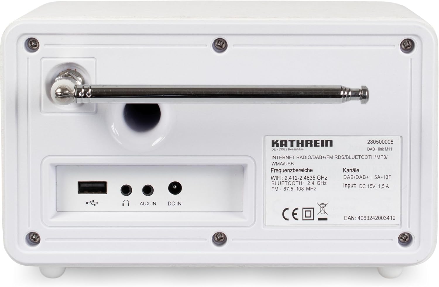 Detalle 2 de Kathrein DAB+ Link M11 – radio internetowe DAB+/FM, Bluetooth, 15 W