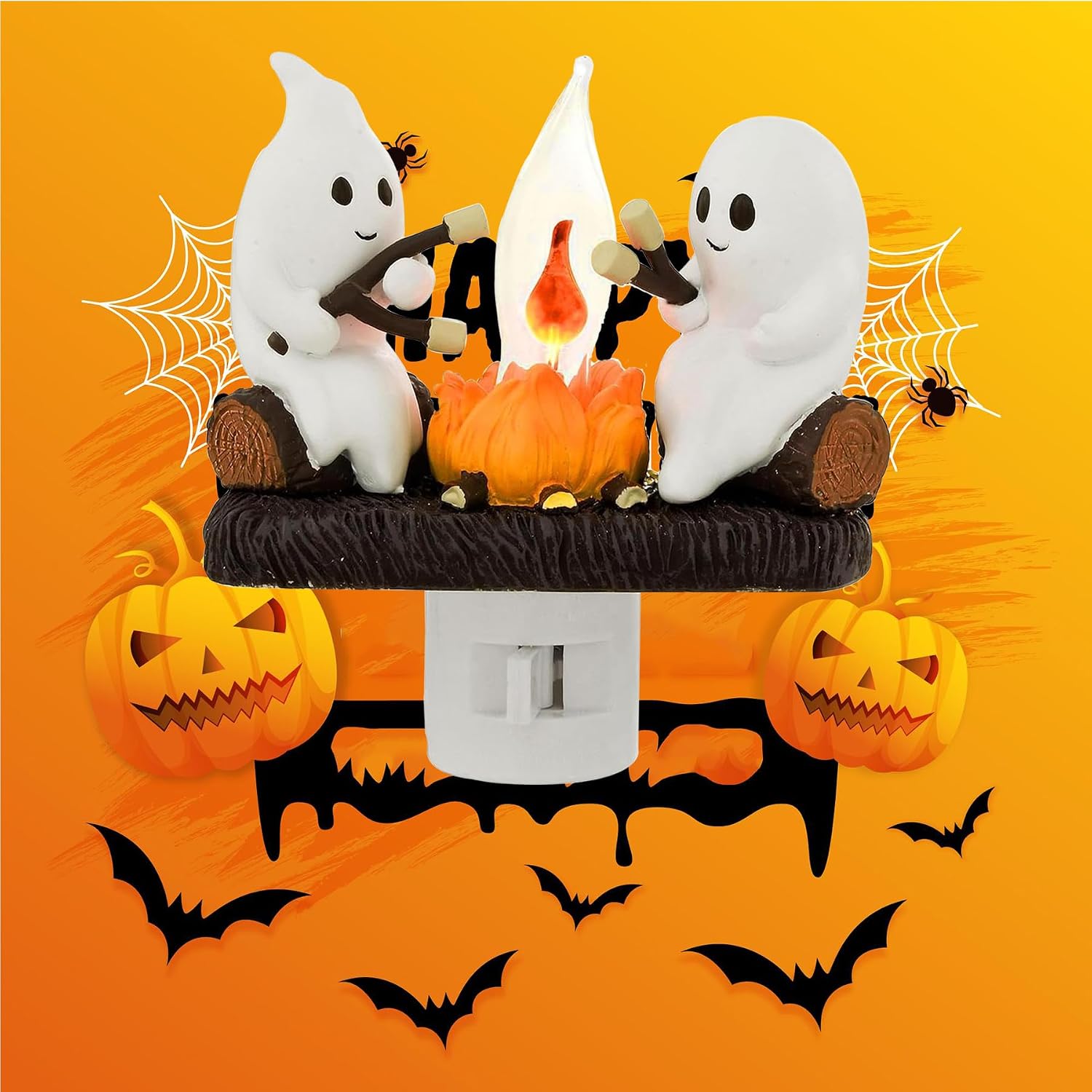 Detalle 2 de MXXT HGCFL001 Halloween Ghost Campfire Plug-In LED Night Light, Purple