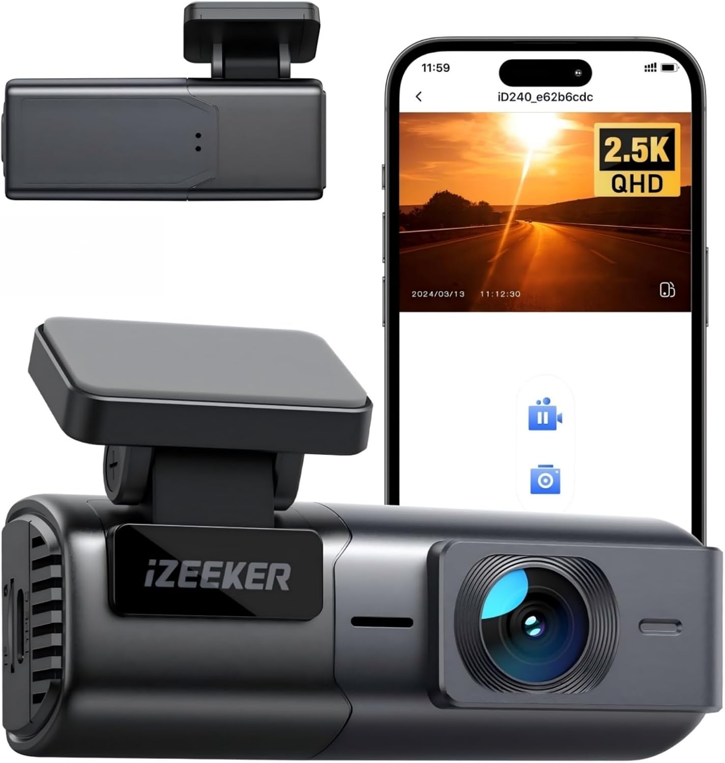 Detalle de iZEEKER 1440P Dash Cam 2.5K