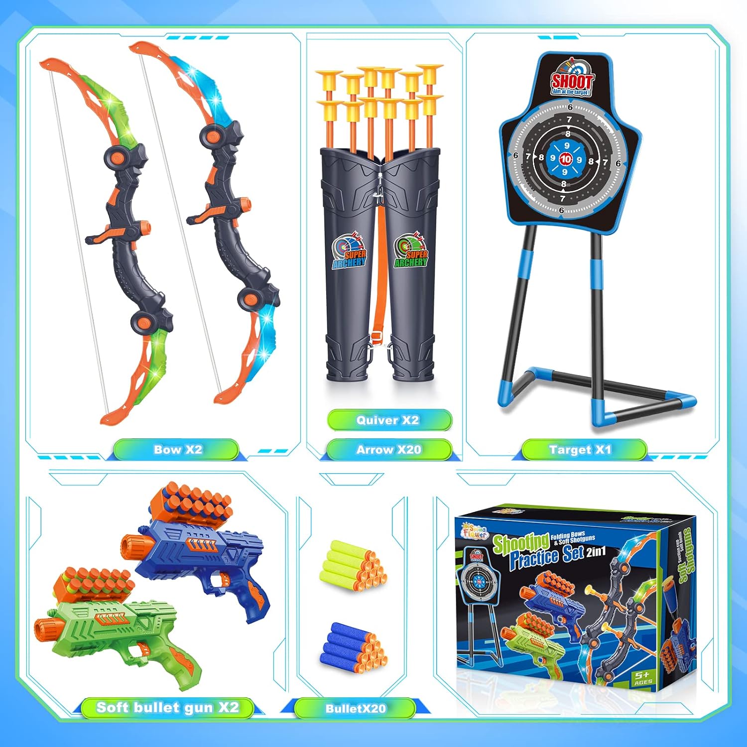 Detalle 2 de SpringFlower LED Bow and Arrow Set