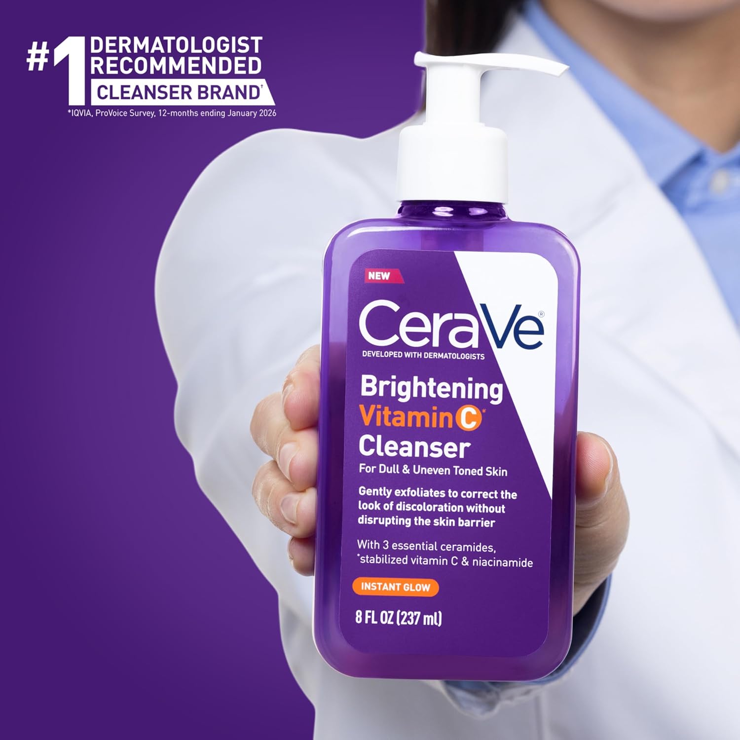 Thumbnail 4 de CeraVe Vitamin C Brightening Facial Cleanser: Gentle, Hydrating, and Illuminating