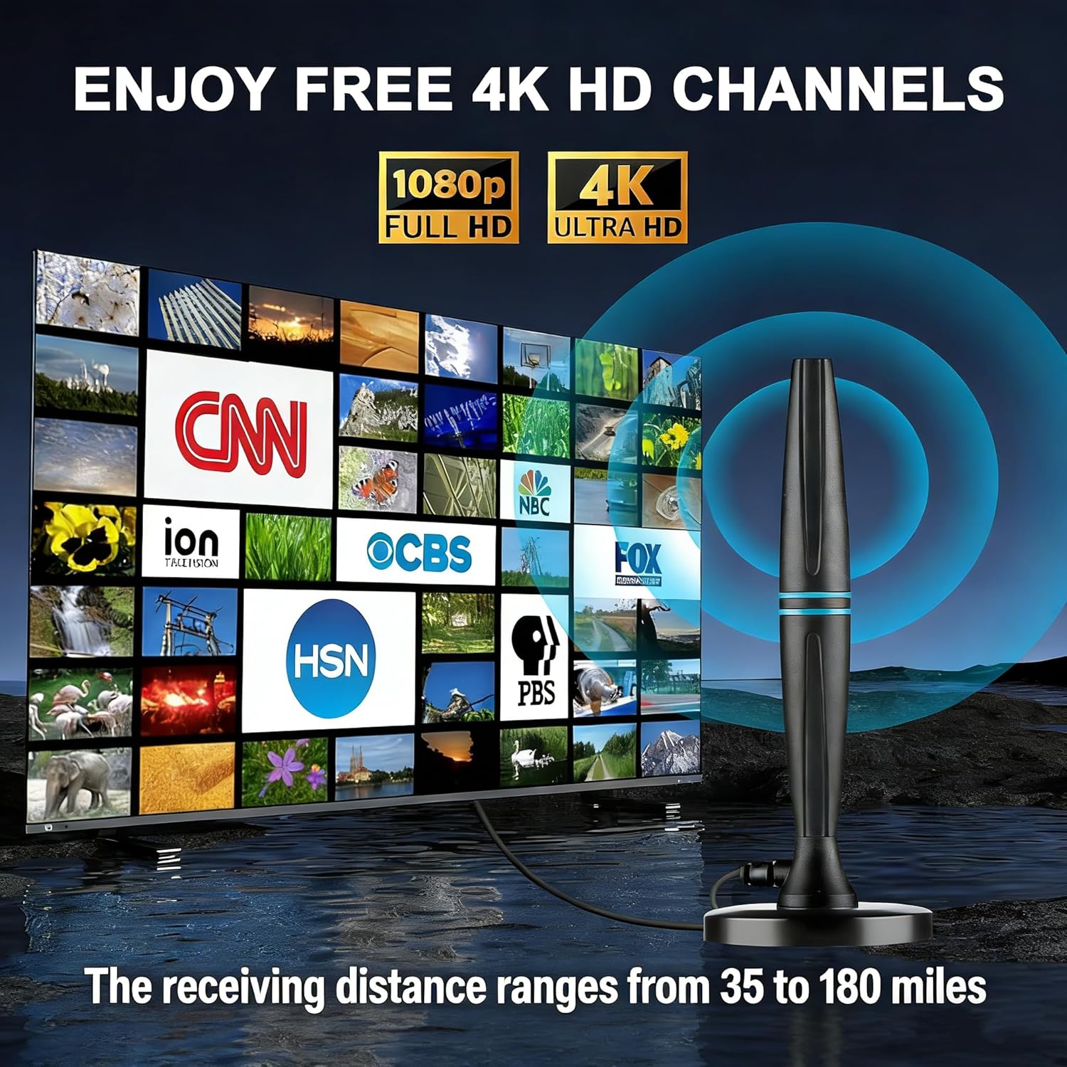 Thumbnail 2 de Lyrwihn TV Antenna Indoor 18ft cable