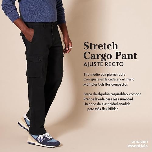 Detalle 2 de Amazon Essentials Pantalon Cargo Stretch, coupe droite
