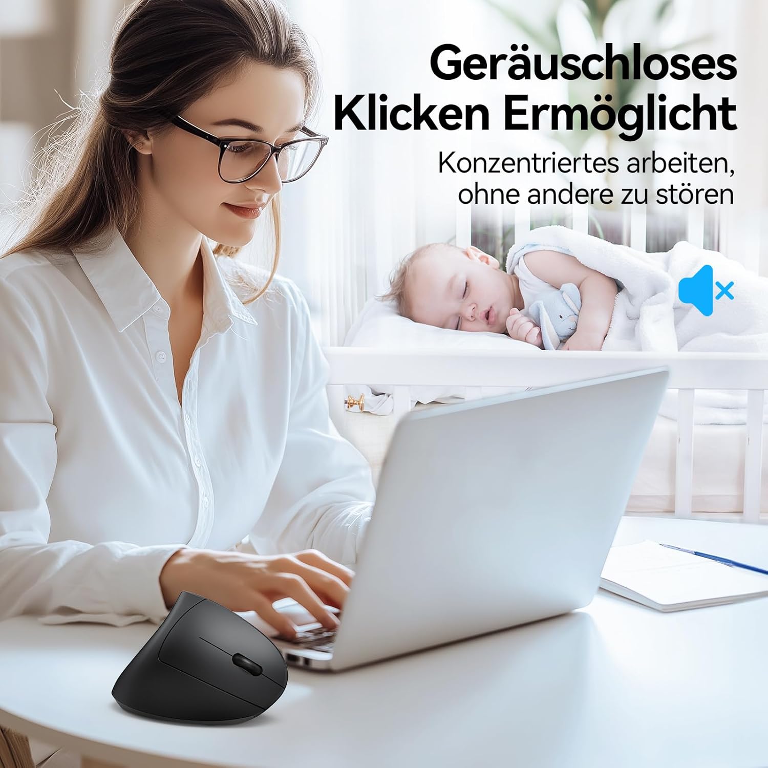Detalle de TECKNET Ergonomische vertikale Maus 4800 DPI