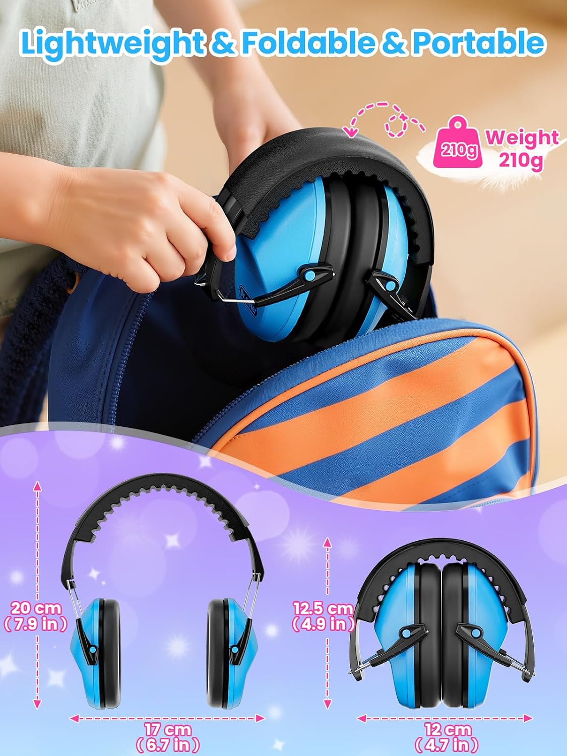 Thumbnail 5 de Dr.meter Children’s Ear Defenders SNR 30dB – Adjustable earmuffs for sleeping, studying & noise reduction