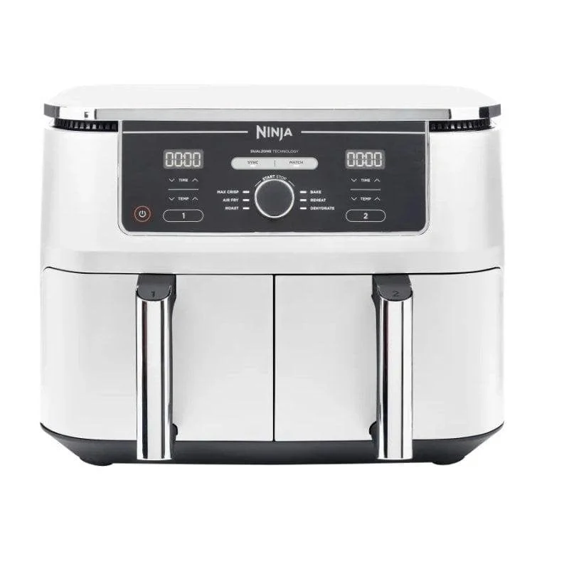 Detalle de Freidora de aire Ninja AF400EUWH 9.5L: doble zona y 6 programas para cocina profesional