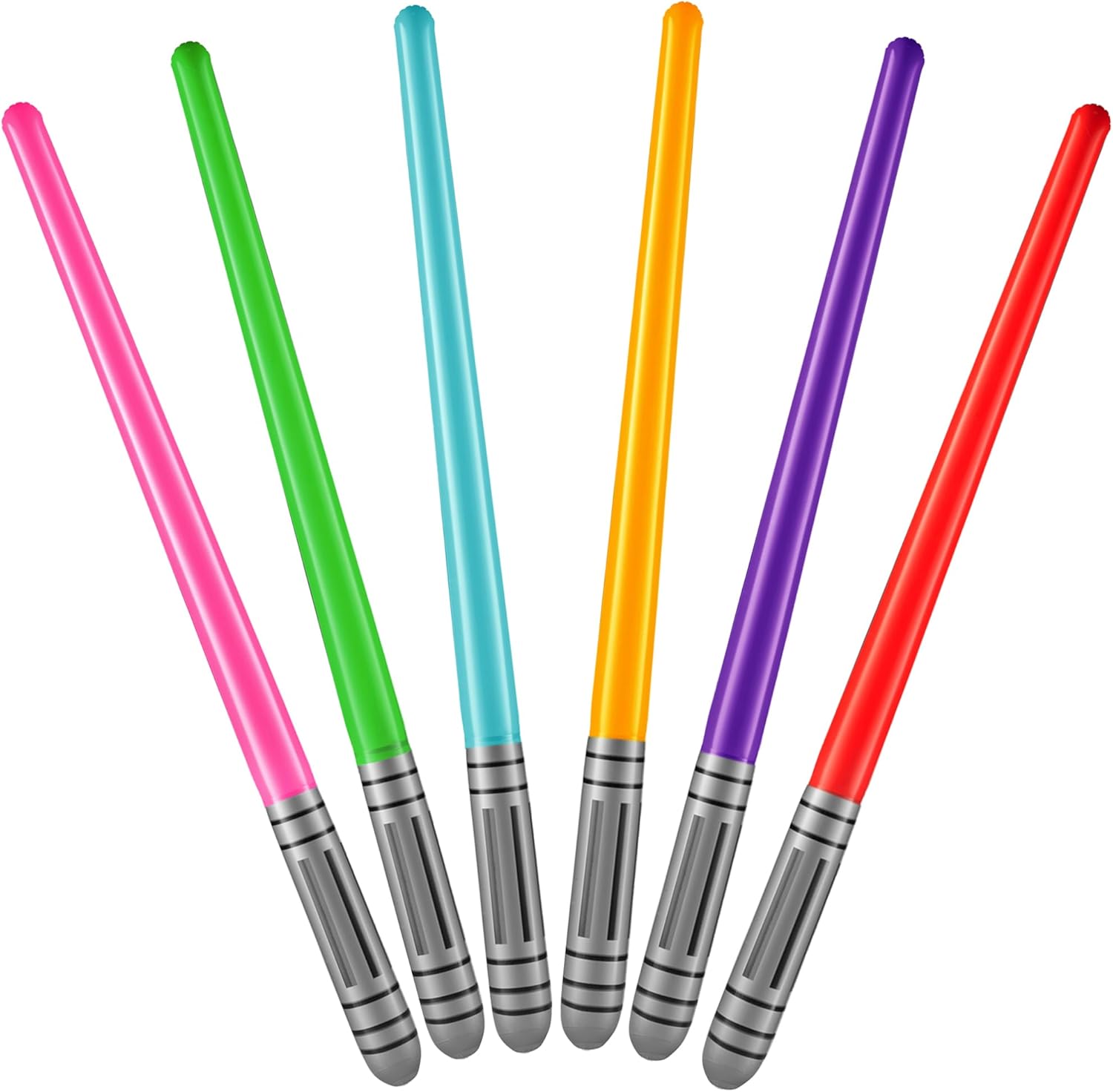Thumbnail 6 de Bedwina Inflatable Light Sabers for Kids (Pack of 12) – 35-inch Neon Blow-Up Toy Swords
