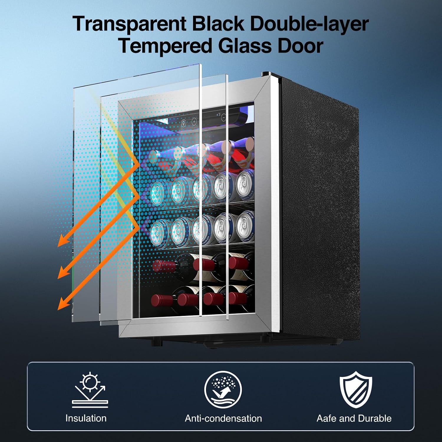 Thumbnail 3 de Kismile JC-48UEL-F 18-Bottle Wine Cooler, 1.7 Cu. Ft., Digital Control