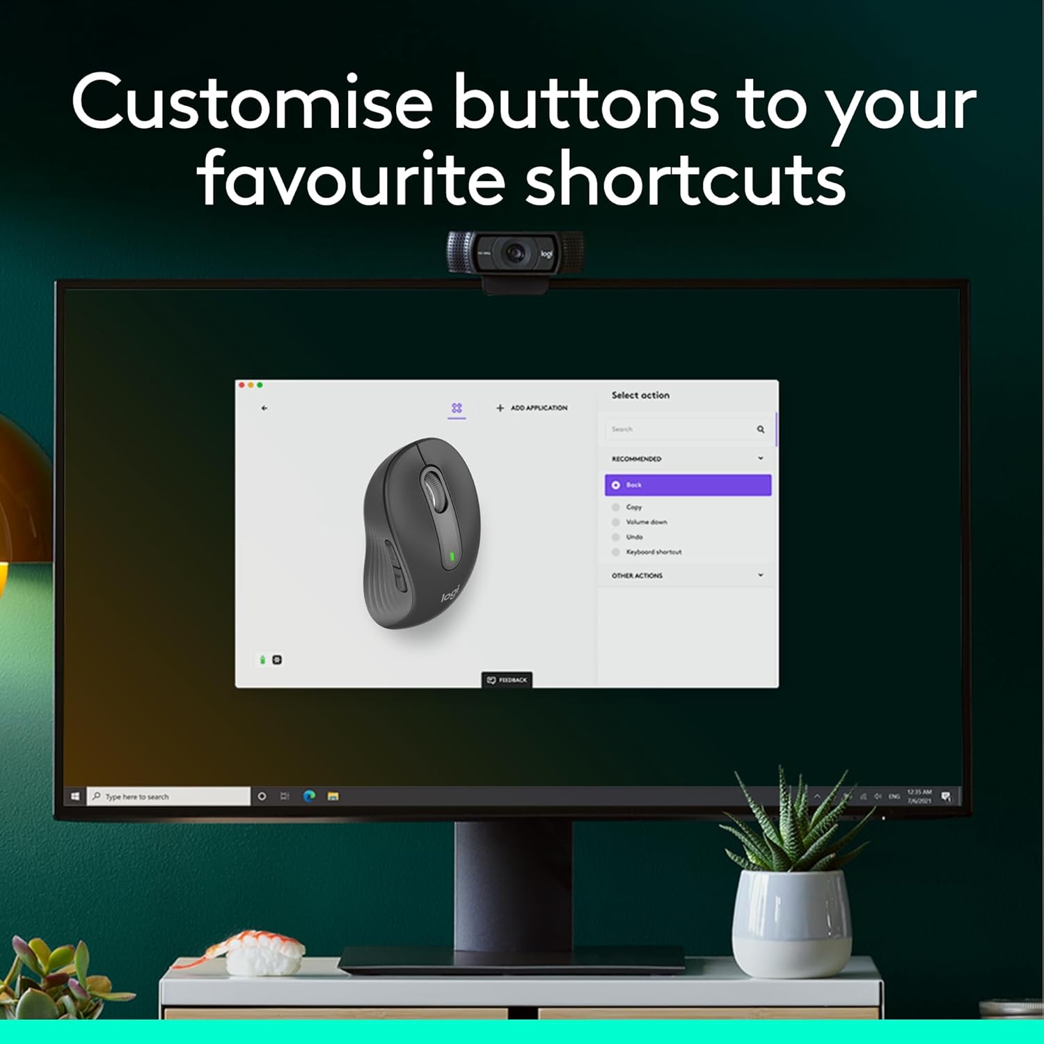 Thumbnail 5 de Logitech Signature M650 L wireless mouse (Bluetooth, SilentTouch, SmartWheel) for large hands – Grey