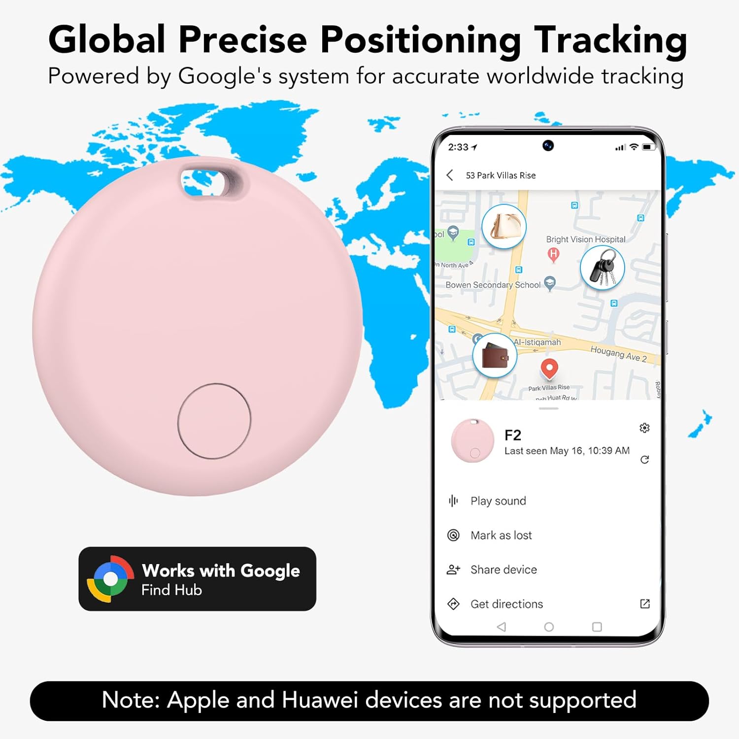 Detalle 2 de Air Tracker Tag for Android 2 Pack Bluetooth Tracker