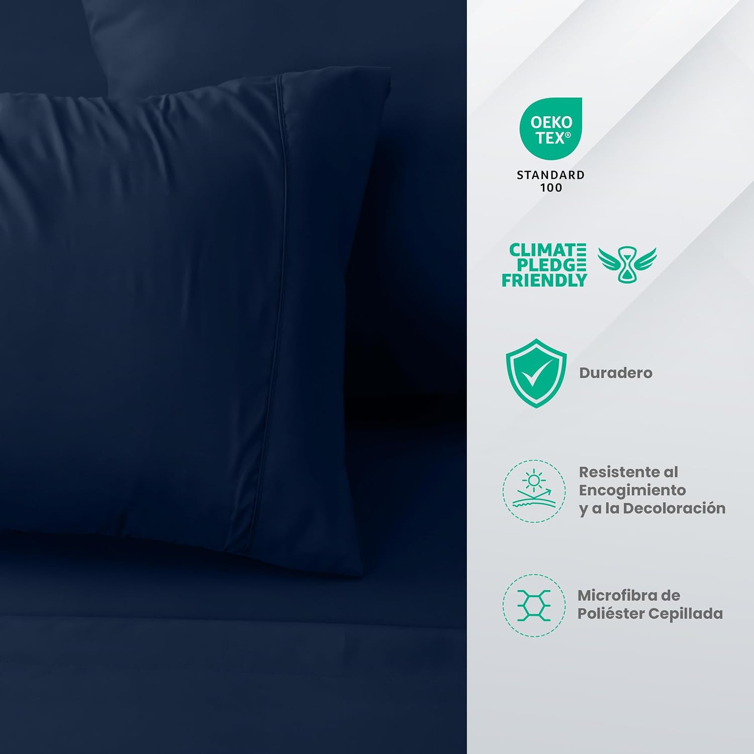 Thumbnail 3 de Utopia Bedding Juego de Sábanas 150x200 Azul marino