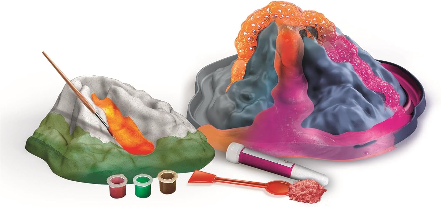 Detalle 2 de Clementoni Science & Jeu – Expériences volcaniques fluorescentes (8 ans+) avec torche UV et pigment néon