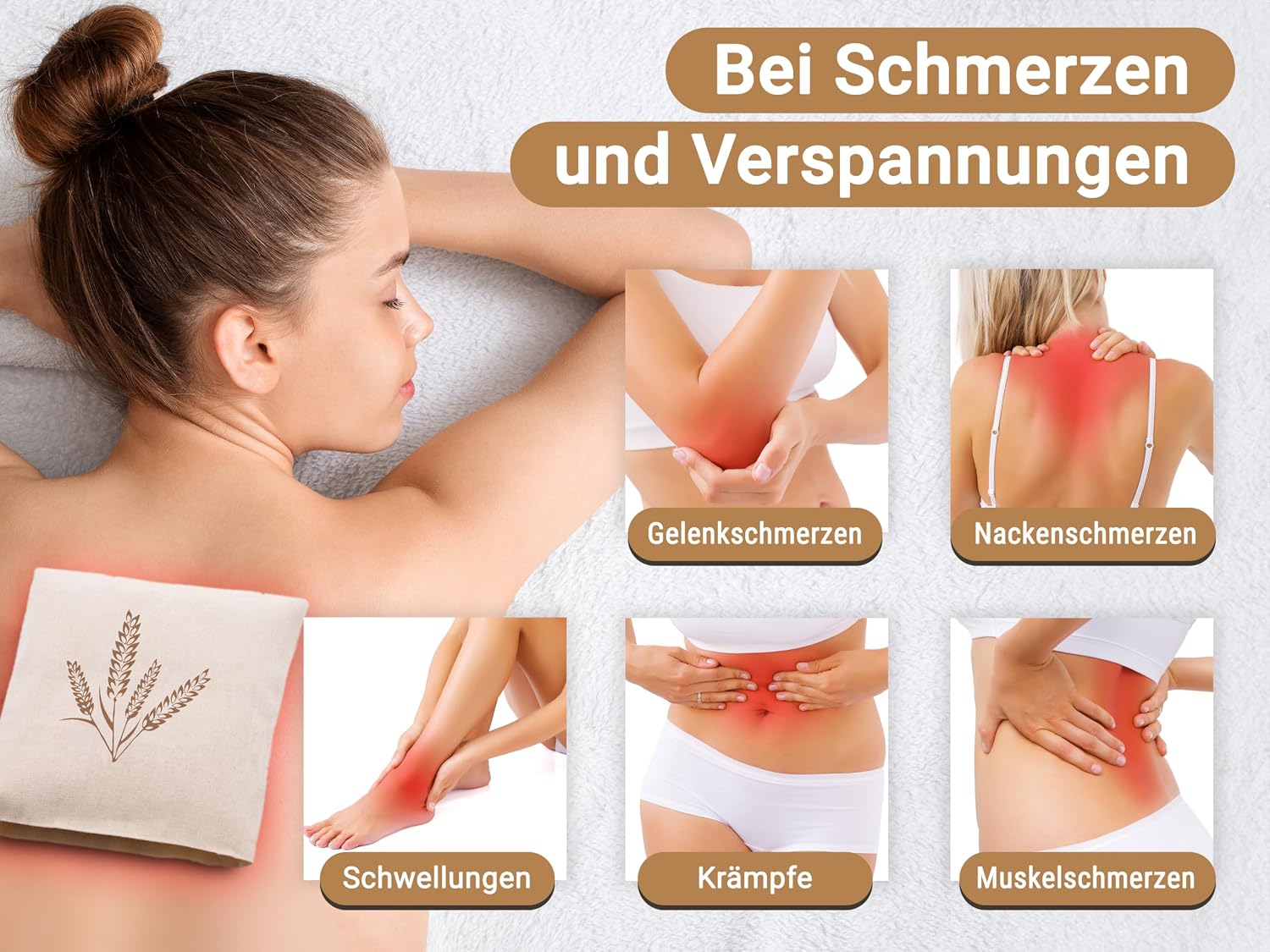 Thumbnail 1 de ZOLLNER Körnerkissen groß 21x21 cm