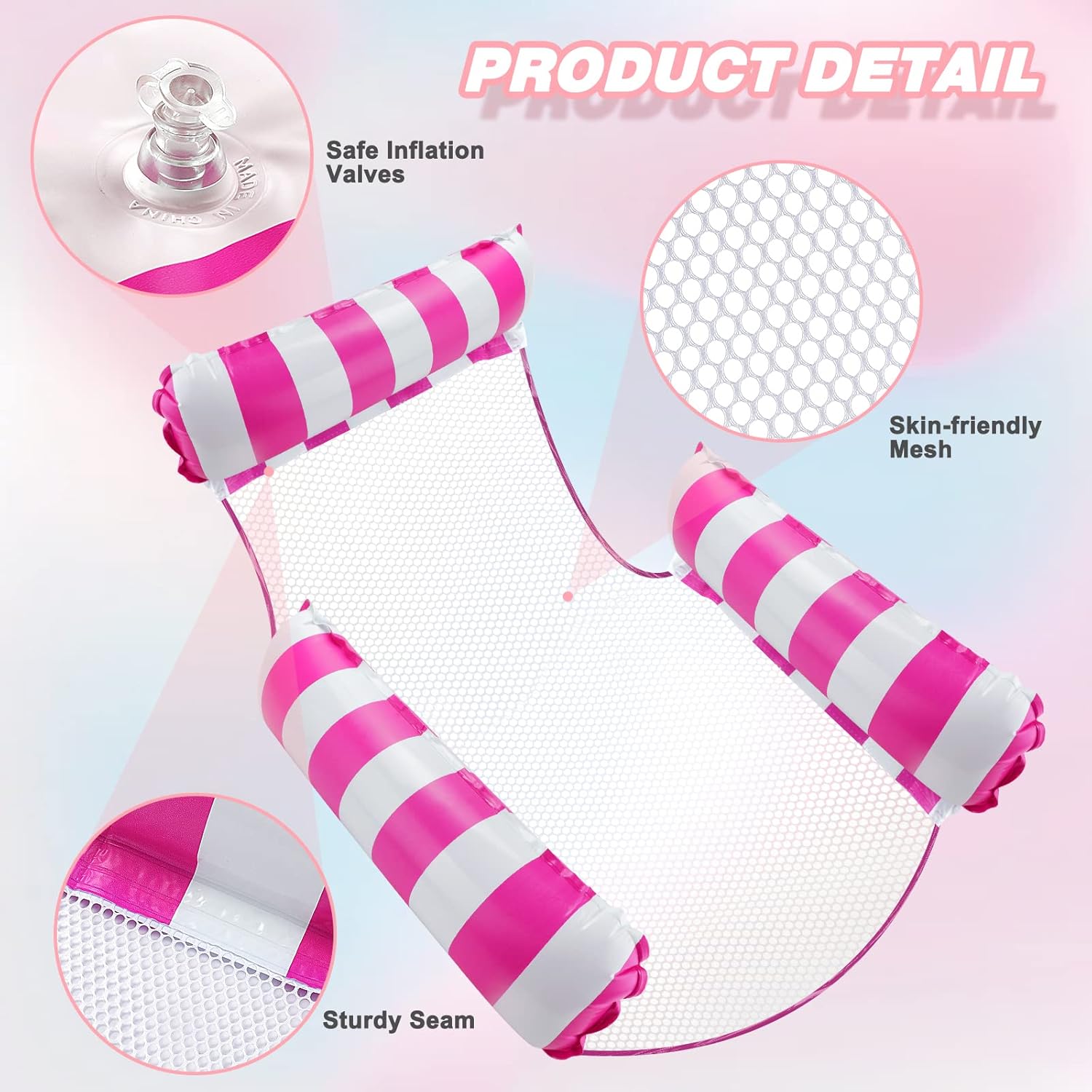Thumbnail 2 de MLRYH 2-Stück Luftmatratze Pool – 4-in-1 Wasserspielmatte mit Pumpe und Netz-Design
