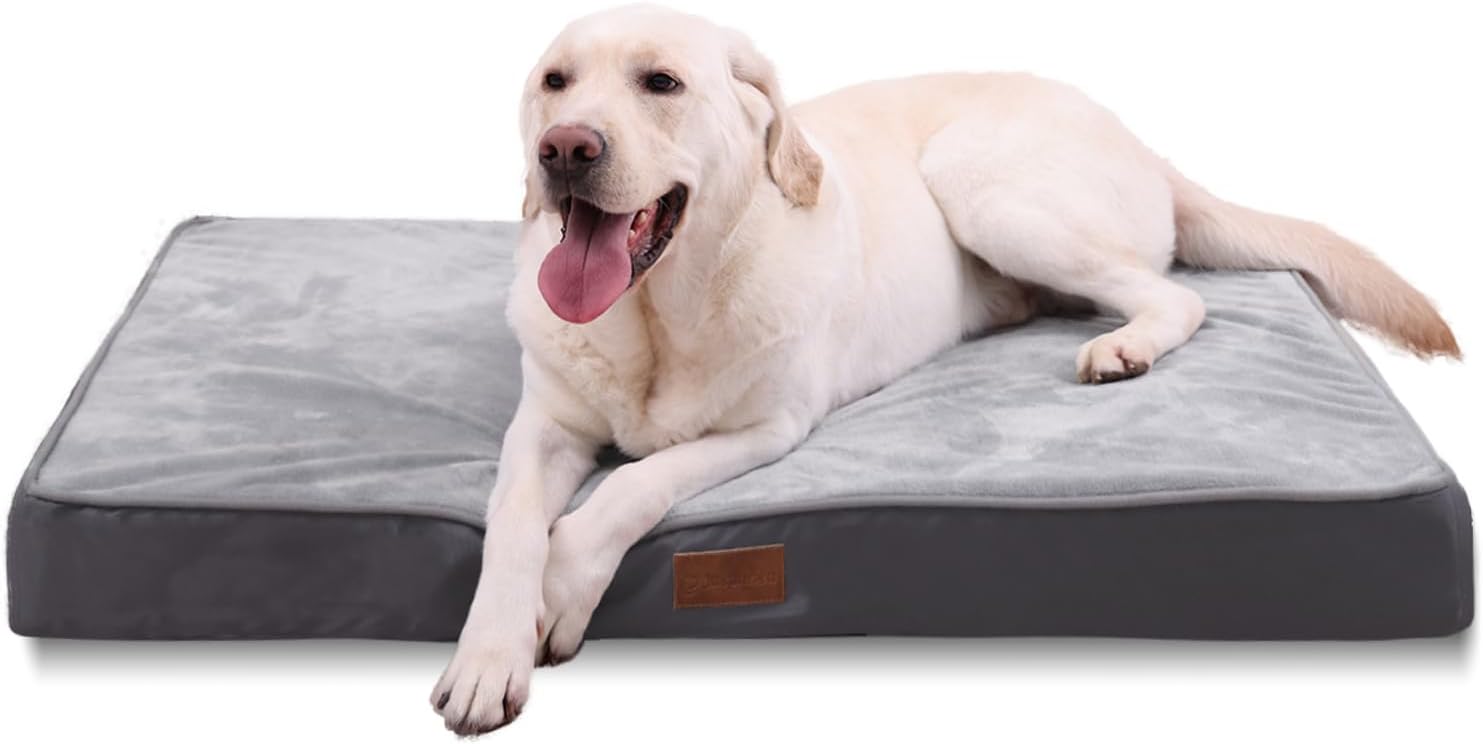 Detalle de Jaspuriea Large Orthopedic Dog Bed with Waterproof Removable Cover