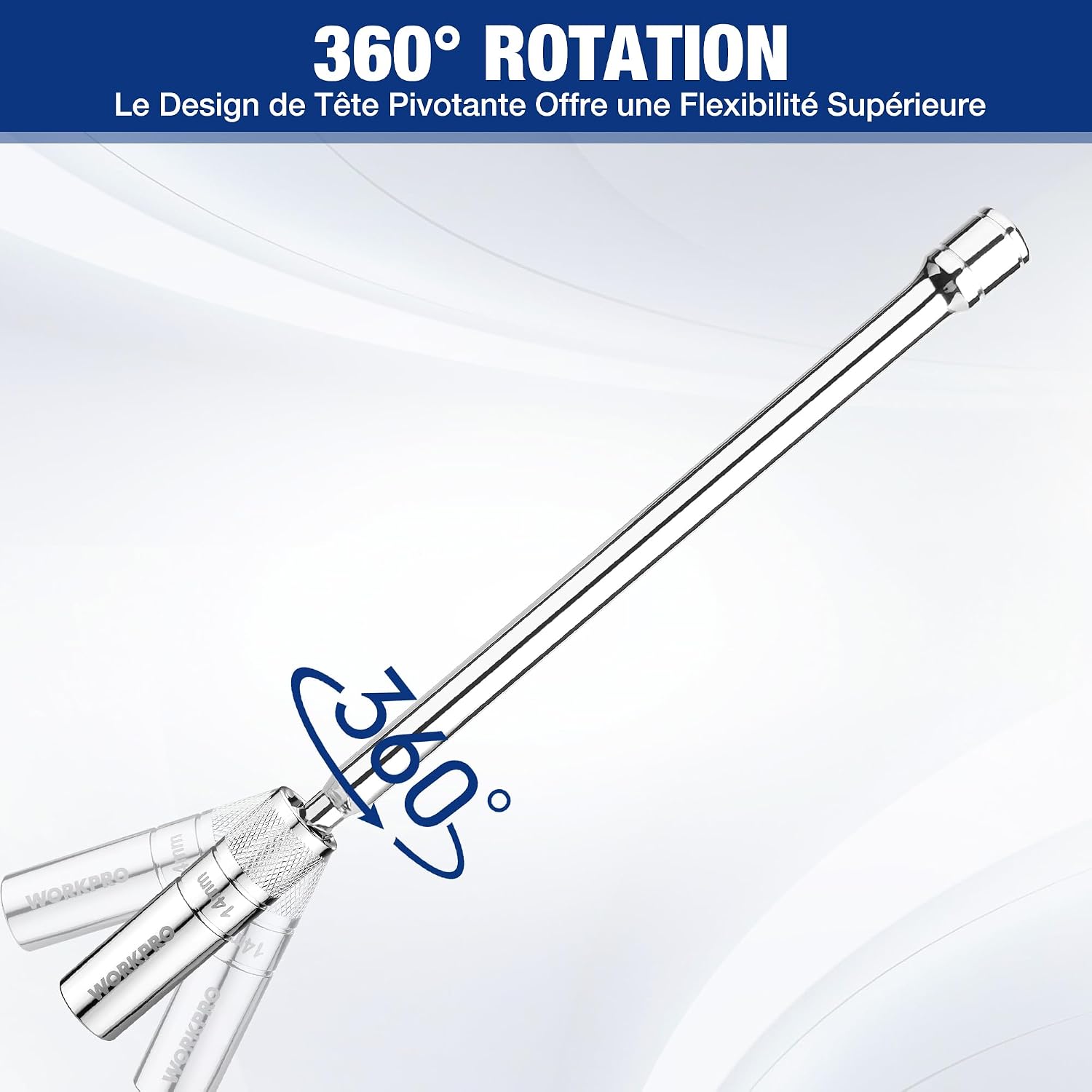Detalle 2 de WORKPRO Douille bougie 14 mm 300 mm