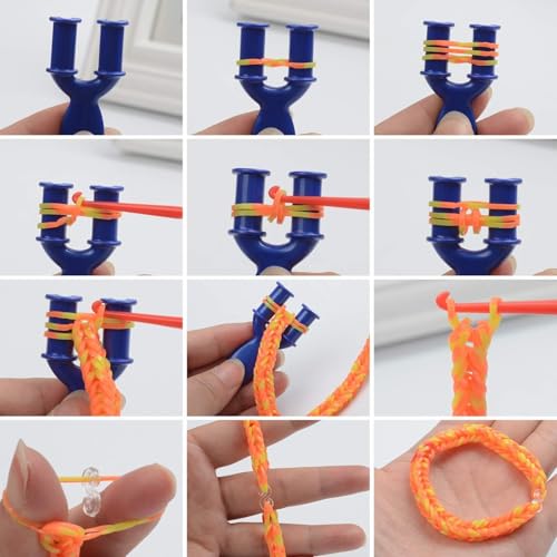Detalle de JcoGel Juego de 2500 cintas de loom, 32 colores - Gomas para hacer pulseras