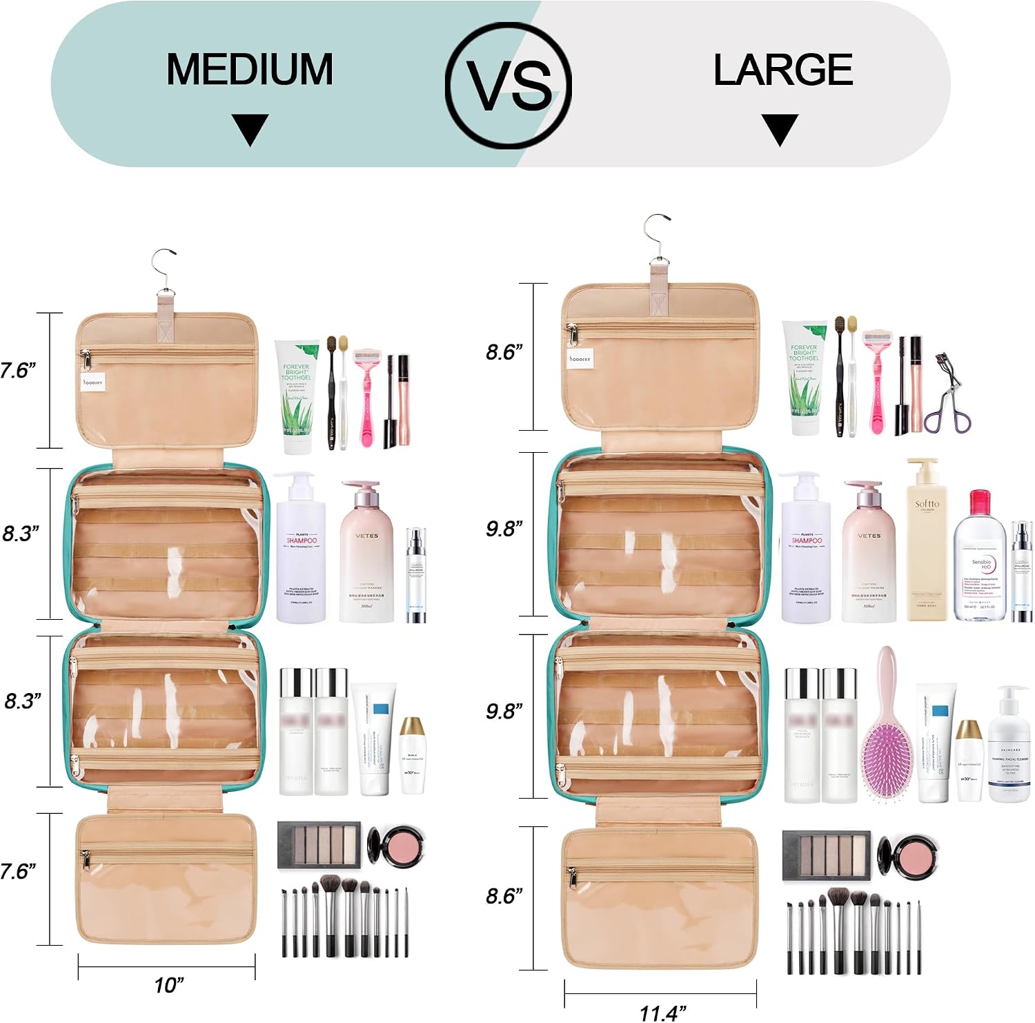 Thumbnail 2 de COOSKY Travel Hanging Toiletry Bag 12.5in