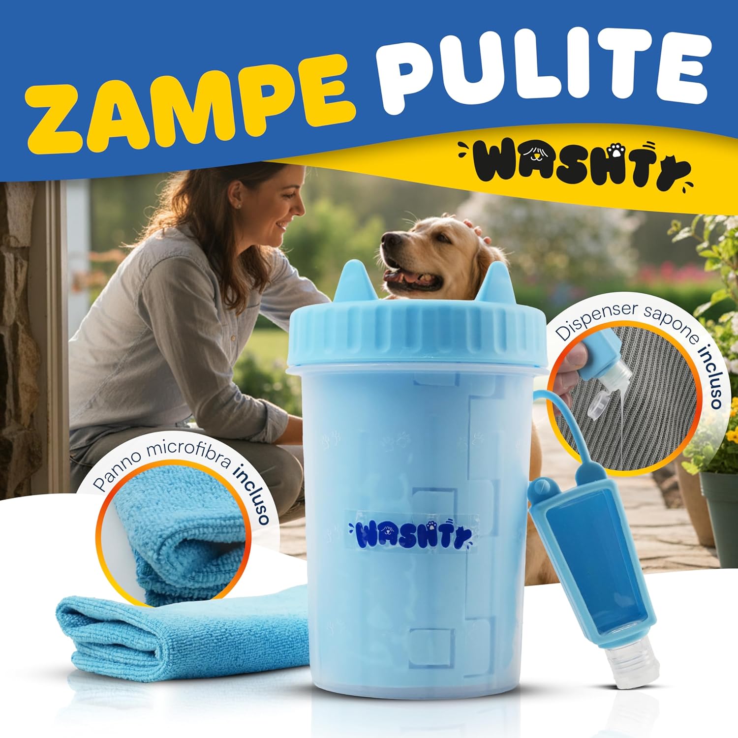 Thumbnail 6 de Pulisci Zampe Cane in Silicone Morbido e PP Lavabile – Pulizia rapida e delicata per tutte le taglie