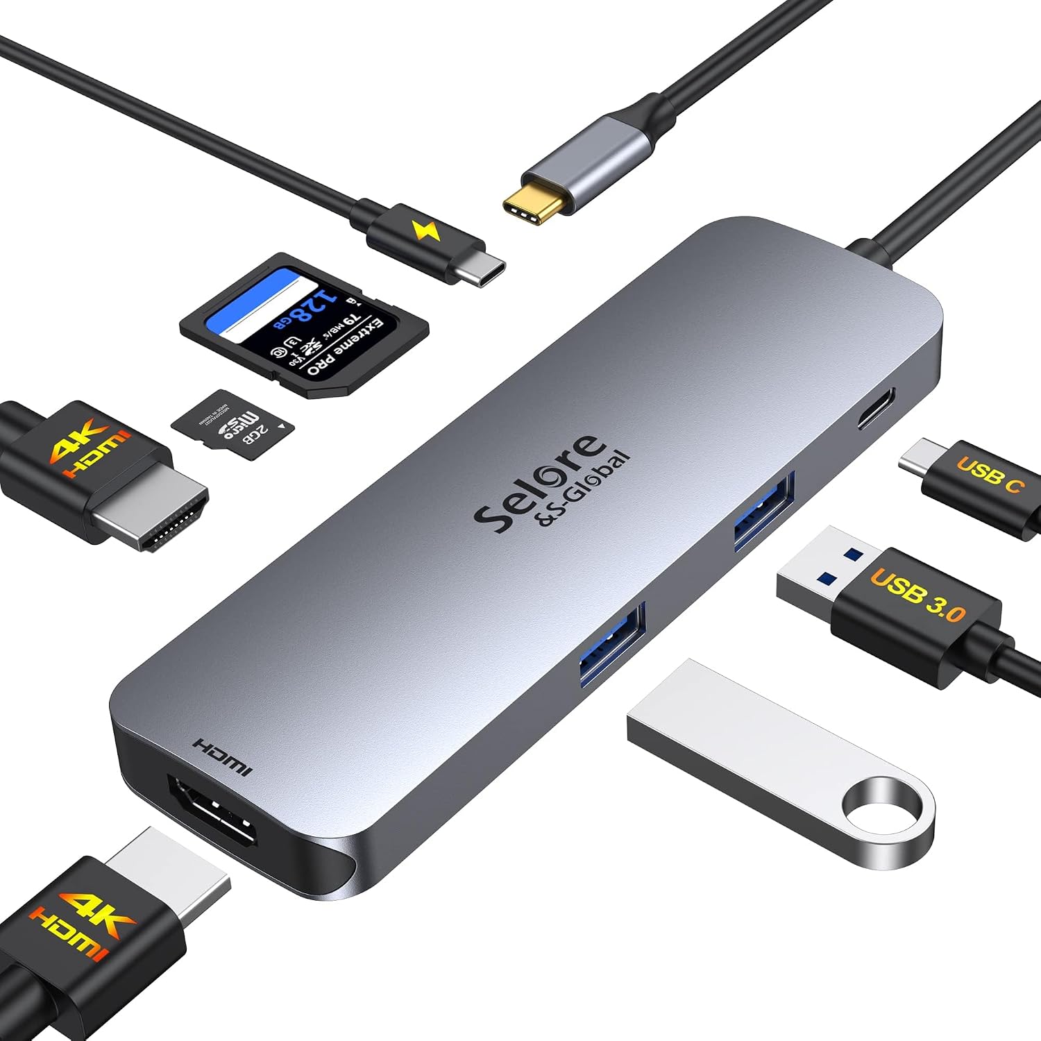 Thumbnail 6 de Selore&S-Global SEUC0422 USB-C Docking Station, Dual HDMI and 100W PD