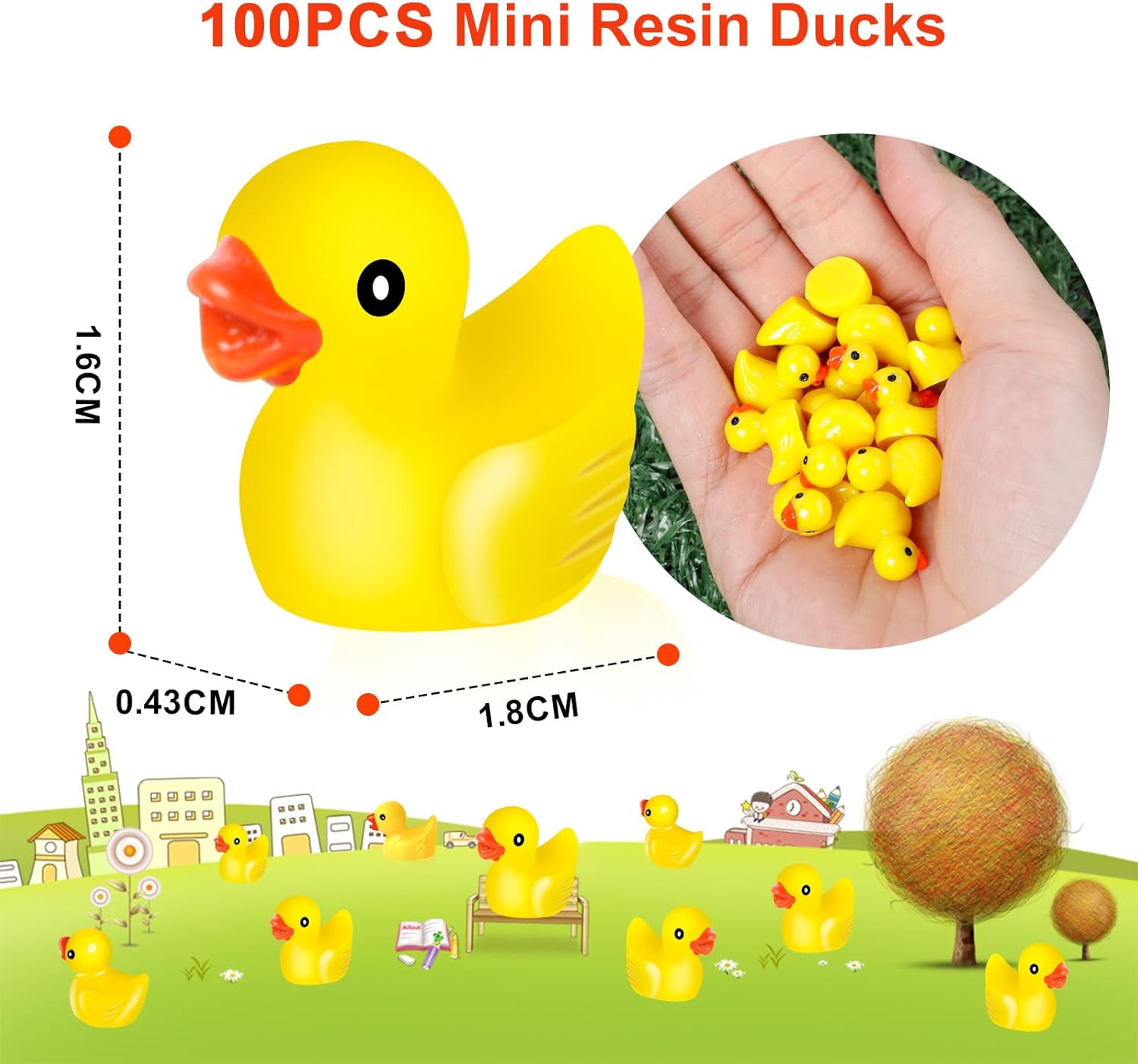 Thumbnail 2 de Cozary Patos de Resina Mini Amarillos 100 Piezas