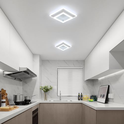 Detalle de DELIPOP Plafoniera LED 30W 6500K – Quadrata, Bianco, 3600 lm