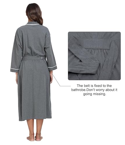 Thumbnail 4 de EA'S SECRET Sofy lightweight cotton dressing gown with pockets for women