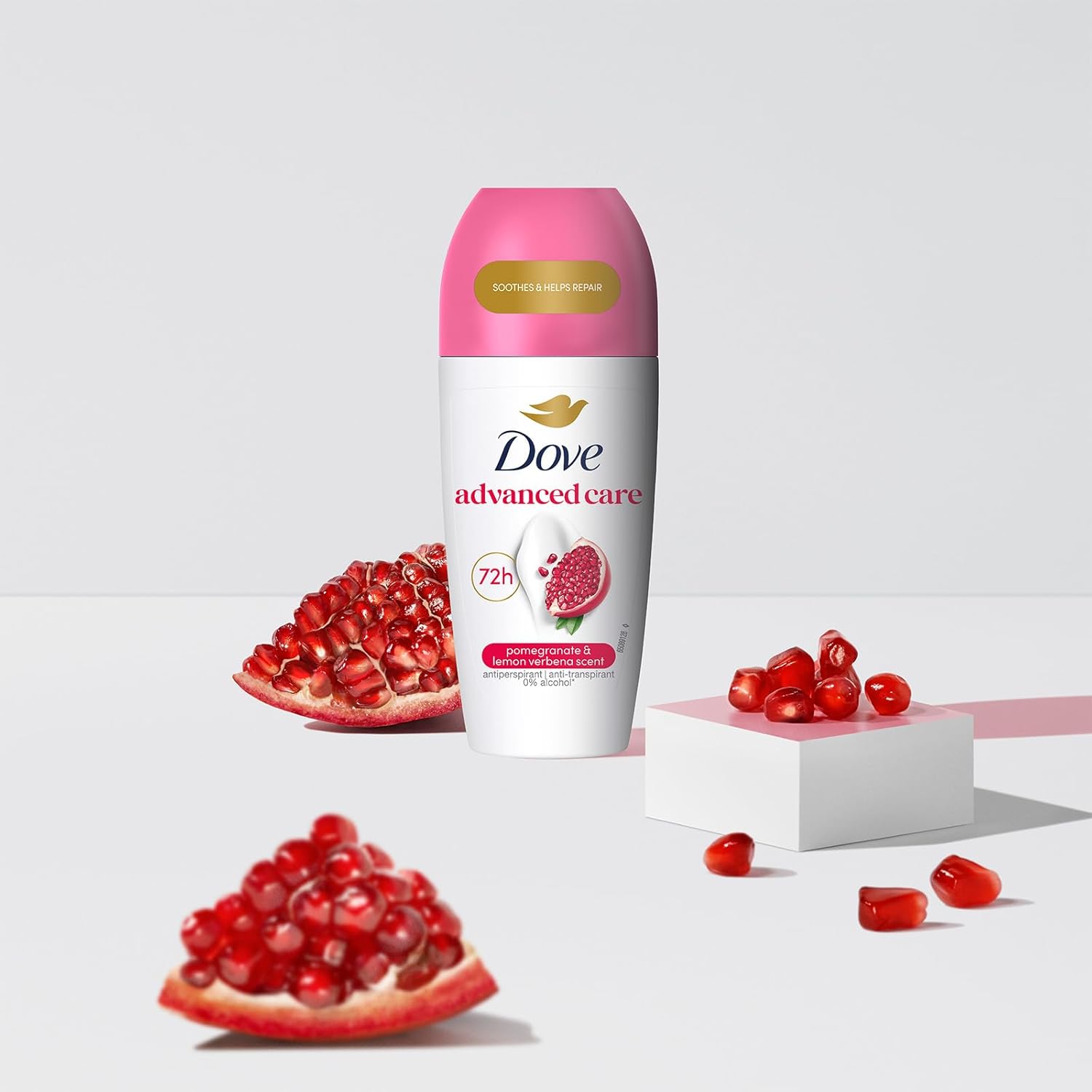Detalle de Dove Deodorante Roll-On Advanced Care Melograno 6x50 ml – Triple Idratante e Protezione fino a 48 ore