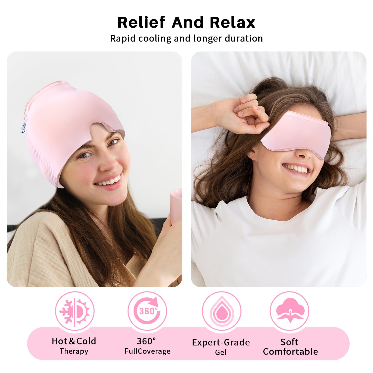 Thumbnail 5 de my novel things „Migräne Relief Cap“ – 2-teilige Kühlmaske gegen Migräne & Augenmaske