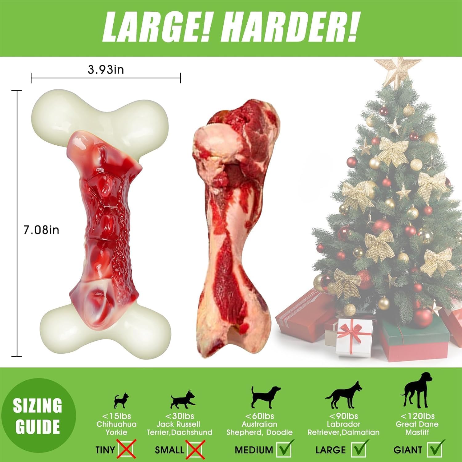 Detalle 2 de 2TRUL Indestructible Dog Bone 1 pack